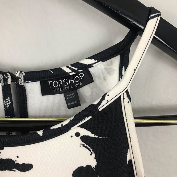 TOPSHOP 4 Romper Dress Floral Navy Blue White - Picture 3 of 6